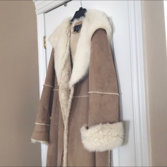 UTEX design faux-leather faux-fur shearling Women’s suede coat,very sexy & warm! - Picture 4 of 6